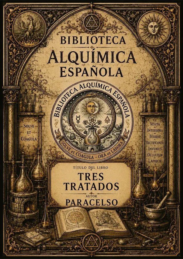 Portada de Tres Tratados, de Paracelso