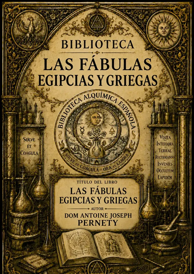 Portada de Las fábulas Egipcias y Griegas, de Dom Antoine Joseph Pernety