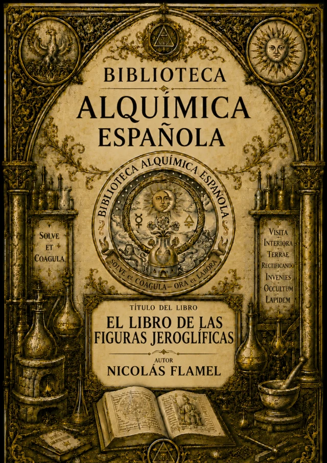 Portada de El libro de las figuras jeroglíficas, de Nicolás Flamel